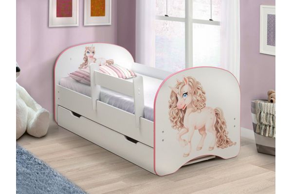 Кровать детская с фотопечатью с 1 ящиком Единорог