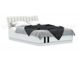 Кровать 1600 с ПМ Магнолия Белый глянец