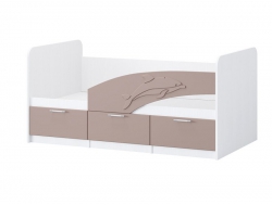Кровать Дельфин МДФ фасад 3D Капучино софт