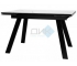 Стол SKL 140 керамика белый мрамор/подстолье черное