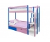 Двухъярусная кровать Svogen с ящиками синий-лаванда