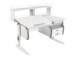 Парта СУТ.25-04-Д2 белый с серым