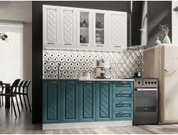 Кухня Агава МДФ 1600 акация белая-моренга