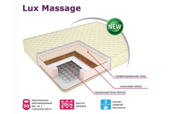 Матрас Classic Lux Massage 80*190 см