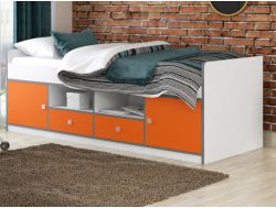 Кровать Дельта-19.01 Сильвер оранжевая