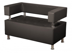 Диван 2х местный Борк Черный