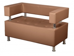 Диван 2х местный Борк Коричневый