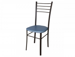 Стул Лайт ДХ-5 на коричневом каркасе цвет светло-голубой