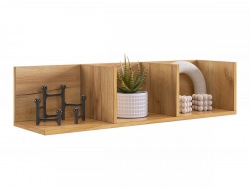 Полка навесная 2 Рич дуб крафт золотой