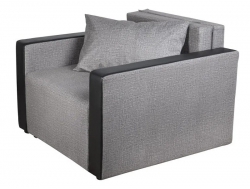 Кресло-кровать Милена с подлокотниками велюр серый