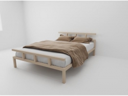 Металлическая кровать Лофт 1800*2000 мм бежевая