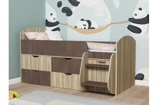 Кровать Малыш-7 Дуб сонома-бодего