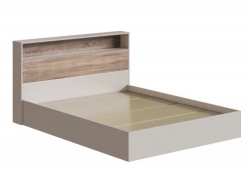 Кровать Люмьер 1400 с основанием ДСП Кашемир/Дуб Сонома