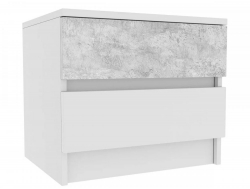 Тумба прикроватная (2 шт) МС Софи Белый/Бетон Светлый