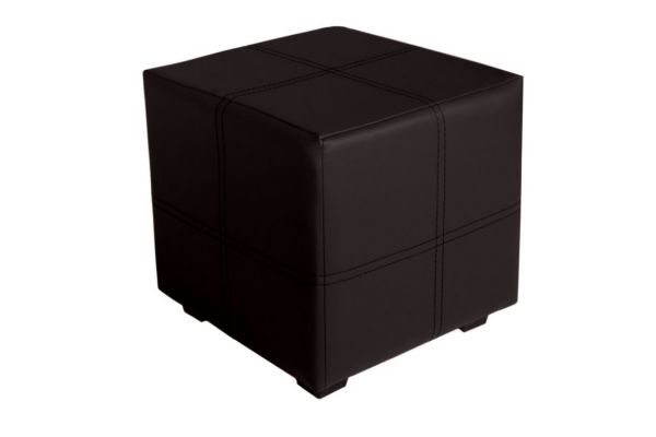 Пуф кожаный квадратный Марио черный