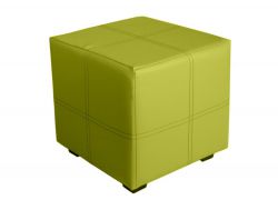 Пуф кожаный квадратный Марио салатовый