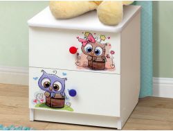 Тумба прикроватная с фотопечатью Совята
