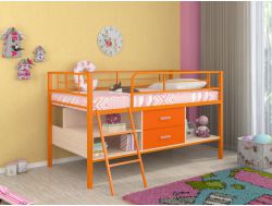 Кровать чердак Севилья Мини Я Оранжевый