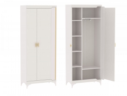 Шкаф для одежды 2-дверный Сиде Белый