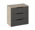 Комод тип 3 Дуб Сонома, Графит Серый