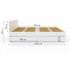 Кровать Монблан с ящиками 160х200 см Белый Шагрень