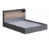 Кровать Люмьер 1400 с основанием ЛДСП Графит/Дуб Сонома
