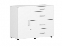 Комод 4 ящиков, дверца Вега К 02 белый