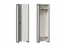 Шкаф одностворчатый Техно Дуб Крафт белый ЛД 678.320.000.001