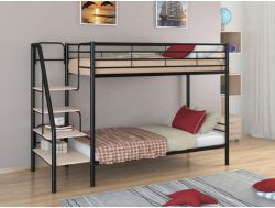 Двухъярусная кровать Толедо черный-дуб молочный