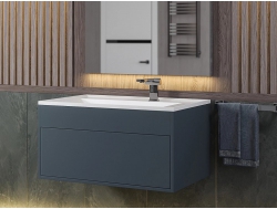 Тумба с раковиной Uperwood Lotus Premium серая 80 см