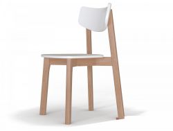 Стул Вега с жестким сидением Морилка дуб натуральный-белый