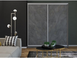 Шкаф-купе Ксения ЛДСП/ЛДСП Каспий темный (2к)