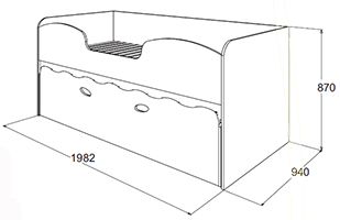Кровать двухъярусная Омега-11 схема